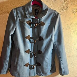 GAP Blue Pea Coat with Distinctive Toggle Closures